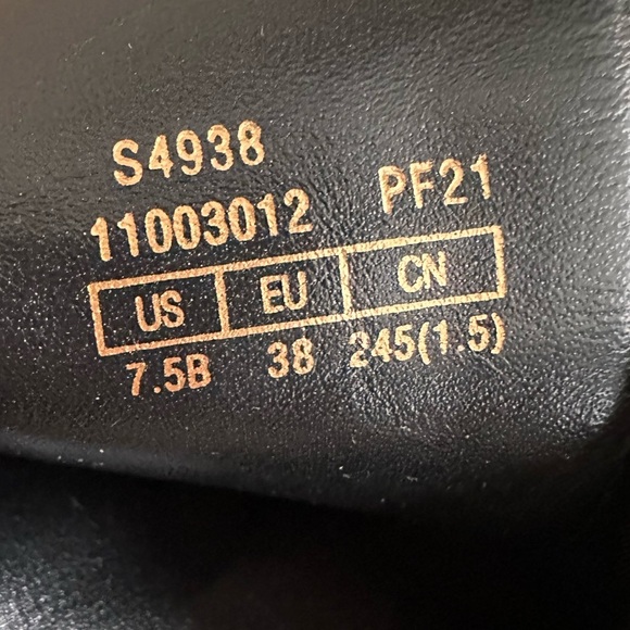 NWOB | Stuart Weitzman Black Leather Ryder Lift Gold Buckle Bootie - Picture 7 of 9